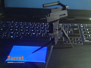 Half-Life - Turret Combine Sentry Gun in Black Natural Versatile Plastic