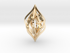 'Kaladesh' LARGE D10 Spindown Life Counter in 14k Gold Plated Brass