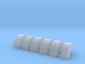 'N Scale' - Six Bin Vents in Smooth Fine Detail Plastic