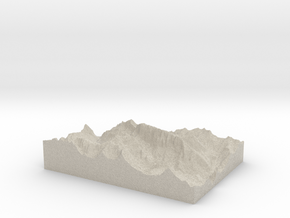 Model of La Marmolada (Punta Penia) in Natural Sandstone