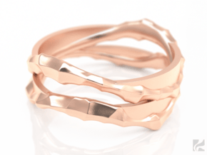 Full Dual Voronoi Ring in 14k Rose Gold Plated Brass: 6.5 / 52.75