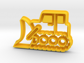 Bulldozer Cookie Cutter in Yellow Processed Versatile Plastic