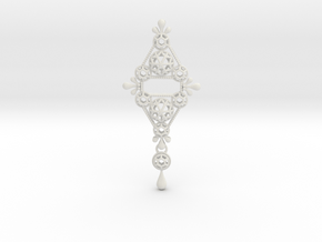 Gothic Pendant2 (cotton series) in White Natural Versatile Plastic