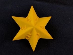 Star Dice in Yellow Processed Versatile Plastic: d6