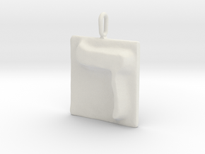 04 Dalet Pendant in White Natural Versatile Plastic
