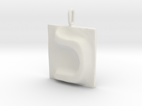 11 Kaf Pendant in White Natural Versatile Plastic