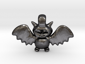 Baby Bat Pendant in Polished and Bronzed Black Steel