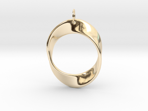Mobius Strip Pendant in 14k Gold Plated Brass