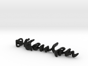 Twine Keychain: Keulen/Femke in Black Natural Versatile Plastic