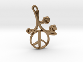 Earthly Spring Peace Sign by ~M. in Natural Brass