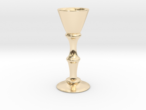 Candle Holder Model S in 14k Gold Plated Brass