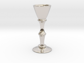 Candle Holder Model S in Rhodium Plated Brass