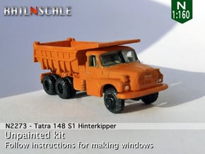 Tatra 148 S1 Hinterkipper (N 1:160) in Gray Fine Detail Plastic