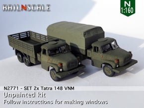 SET 2x Tatra 148 VNM (N 1:160) in Smooth Fine Detail Plastic