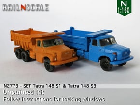 SET Tatra 148 S1 und 148 S3 (N 1:160) in Gray Fine Detail Plastic