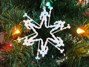 Snowflake Skeletor Ornament in White Natural Versatile Plastic