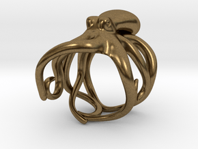 Octopus Ring 23.4mm(American Size 14.5) in Natural Bronze