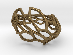 Hexawave Ring-M size in Natural Bronze