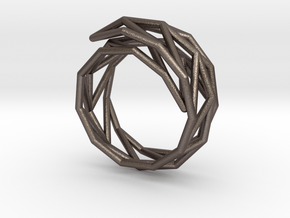Spiral Frame* - S size in Polished Bronzed Silver Steel
