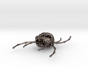 Skull tarantula in Polished Bronzed Silver Steel