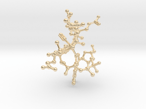 Vitamin B 12 (Cyanocobalamin) Model in 14k Gold Plated Brass