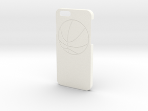 Iphone 6 Case - Name On The Back - Basketball in White Processed Versatile Plastic