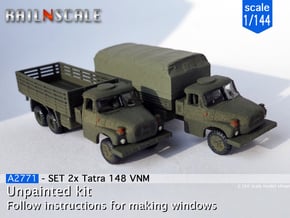 SET 2x Tatra 148 VNM (1/144) in Smooth Fine Detail Plastic