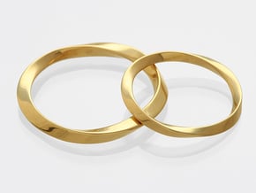 Mobius_wed_S in 14K Yellow Gold: Small