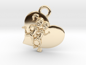 Running charm Customizable  in 14k Gold Plated Brass