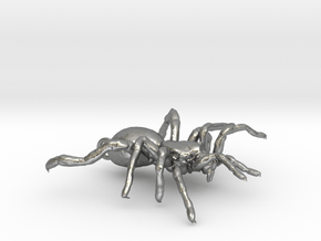 Tarantula Spider Pendant - 45 mm in Natural Silver