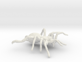 Tarantula Spider Pendant - 45 mm in White Natural Versatile Plastic