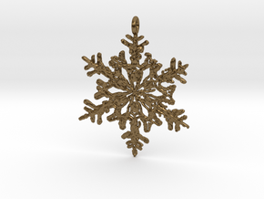 Snowflake Pendant in Natural Bronze