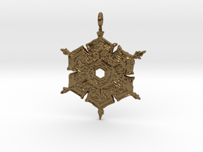 Snowflake Pendant/Earring in Natural Bronze