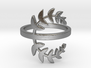 Laurel Leaves (Ring Size 4-11.5) in Natural Silver: 9.75 / 60.875