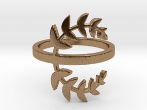 Laurel Leaves (Ring Size 4-11.5) in Natural Brass: 9.75 / 60.875