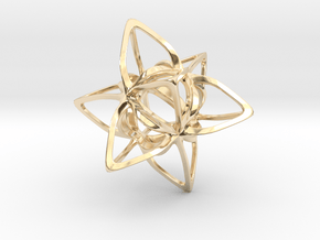 Merkaba Curvacious P in 14k Gold Plated Brass
