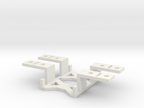 9g Servo Brackets (pair) with optional shims  in White Natural Versatile Plastic