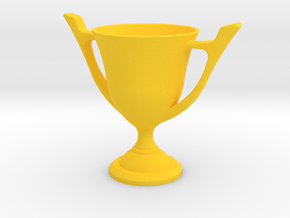 Trophy Cup in Yellow Processed Versatile Plastic