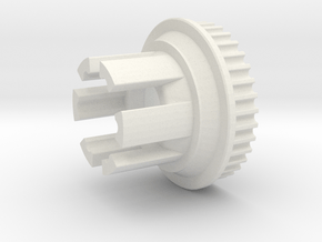 10mm 36T Pulley For Flywheels in White Natural Versatile Plastic