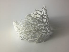 Snowflake Fractal Bracelet in White Natural Versatile Plastic