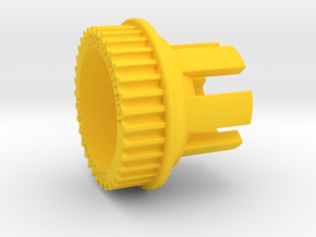 13mm 34T Pulley For Flywheels in Yellow Processed Versatile Plastic