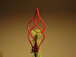 Christmas Sona Tree Top in Red Processed Versatile Plastic