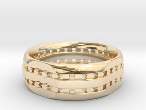 Split Ring in 14k Gold Plated Brass