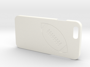 Iphone 6 Case - Name On The Back - Football in White Processed Versatile Plastic