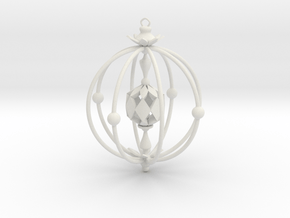 A Peachy Ornament in White Natural Versatile Plastic