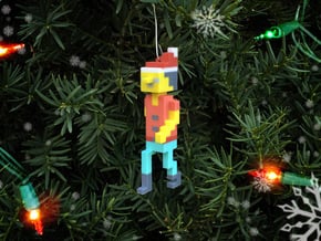 Brave Knight Christmas Ornament in Full Color Sandstone