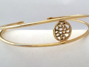 BRACELET MAGNETIC LOBULAR in Polished Brass