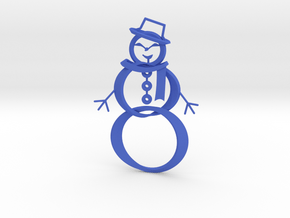 Snowman ornament in Blue Processed Versatile Plastic