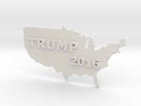 Trump 2016 USA Ornament in White Natural Versatile Plastic