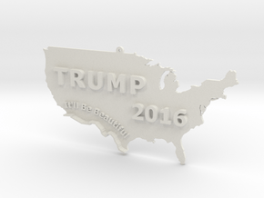Trump 2016 USA Ornament - It'll Be Beautiful in White Natural Versatile Plastic